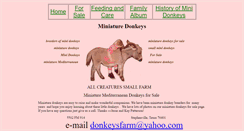 Desktop Screenshot of donkeysfarm.com